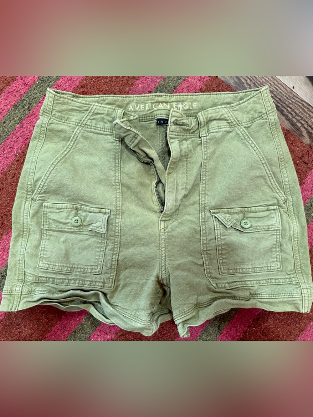 American Eagle Outfitters Sage Olive Utility Cargo Shorts